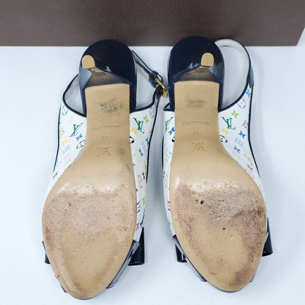 💯 Auth Louis Vuitton Multicolor High Heel Shoes - Picture 7 of 8